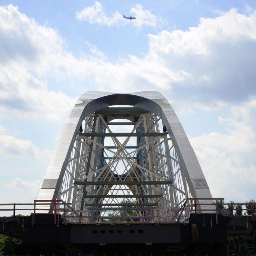 Neue Osthafenbrücke – Foto von Friedhelm Herr / BildR98
